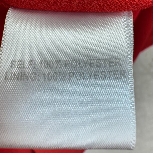 Rose Olive Top Women Sz XL Sleeveless Red White Geometric Print Tassel Tie Boho - Picture 8 of 11